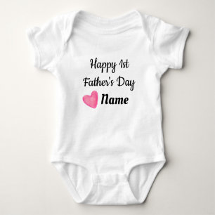 Happy 1st Father's Day. Baby Bodysuit