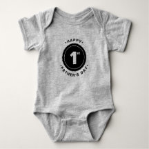 Happy 1st Father's Day Baby Bodysuit