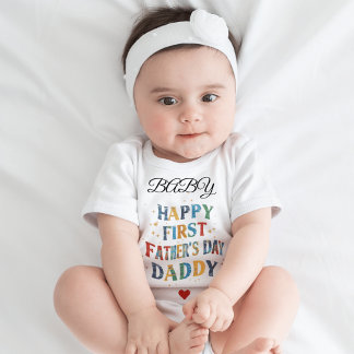Happy 1st Father's Day, Daddy Heart / Custom name Toddler T-Shirt