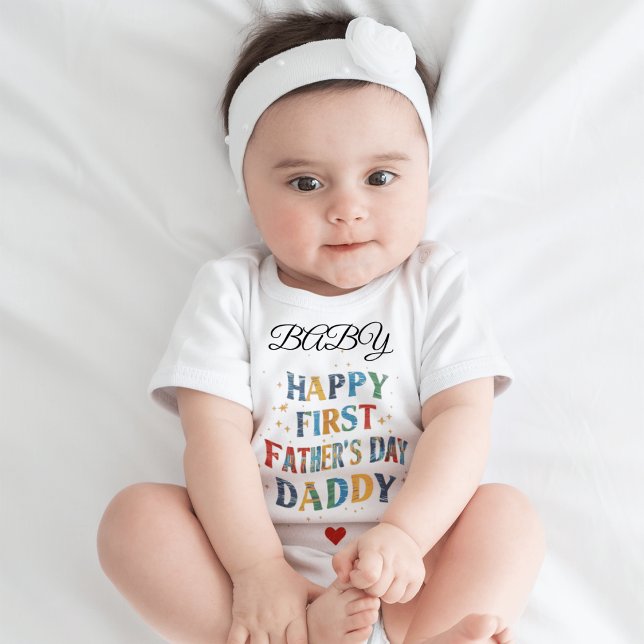 Happy 1st Father's Day, Daddy Heart / Custom name  Toddler T-Shirt (Creator Uploaded)