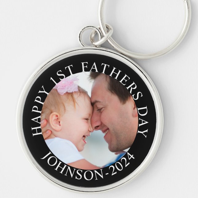 Happy 1st Fathers Day. My Cute Daddy Key Ring (Front)