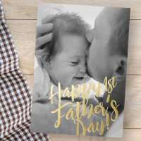 Happy 1st Father's Day Simple Modern Custom Photo