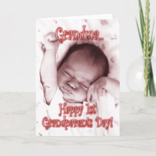 Happy 1st Grandparents Day Grandma - Baby Girl Card