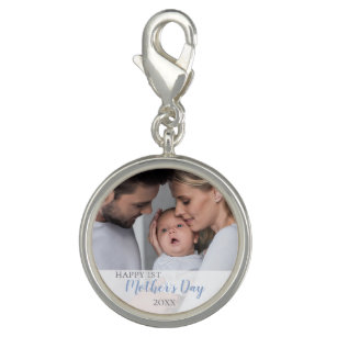 Happy 1st Mothers Day 2020 - Baby Boy Photo Charm