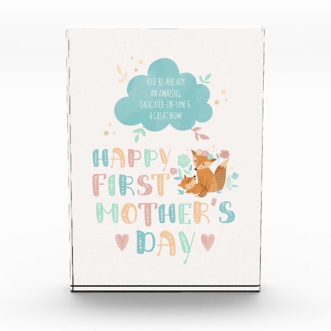 Happy 1st Mother's Day from the Mother in Law Photo Block (Front)