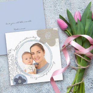 Happy 1st Mothers Day Mummy Modern Flower Photo