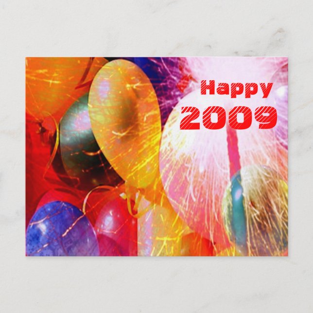 Happy 2009  Postcard (Front)