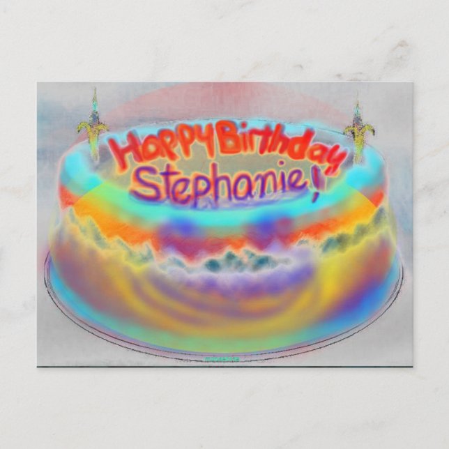 Happy 2014 Birthday Stephanie Post Card (Front)