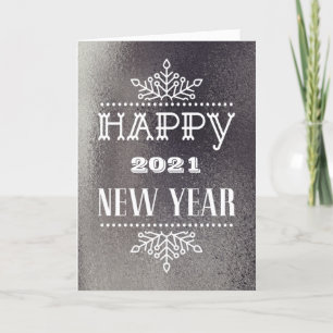 HAPPY 2021 NEW YEAR Corporate Business Modern Holiday Card