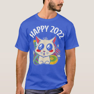 Happy 2023 New Years Eve Kawaii Cat Kittens Party  T-Shirt