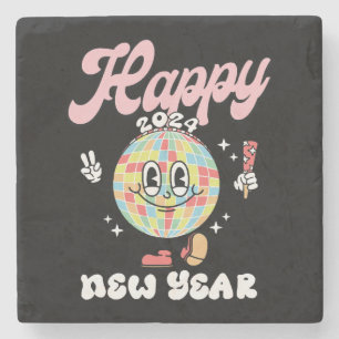 Happy 2024 stone coaster