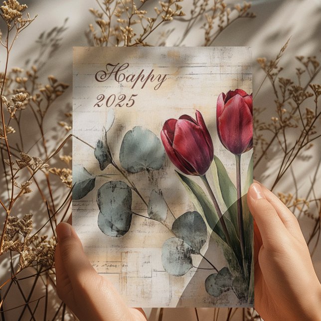 Happy 2025  (2025 Vintage Floral Junk Journal)