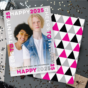 Happy 2025 Blocks Frame Typography New Year Photo