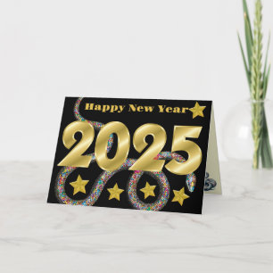 Happy 2025 Year of the Snake Flat Card