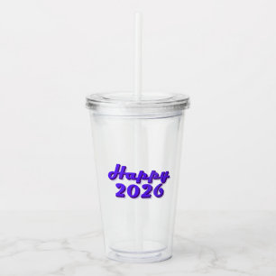 Happy 2026 acrylic tumbler