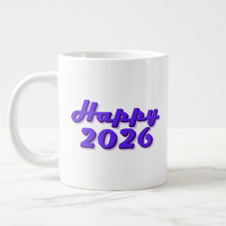 Happy 2026 large coffee mug