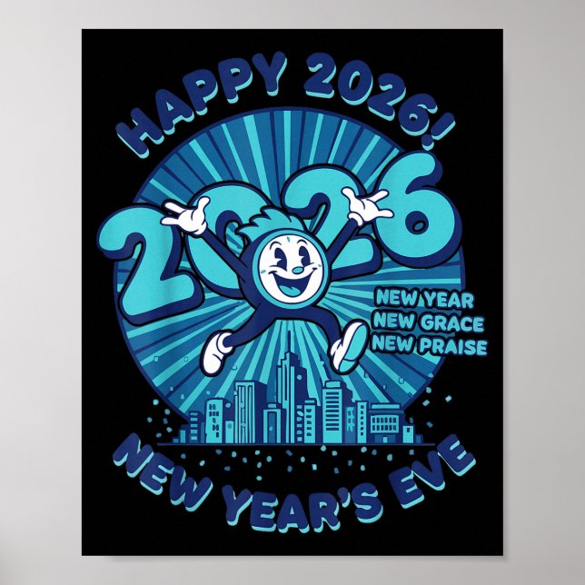 Happy 2026 New Year's Eve Celebration Design  Poster (Front)