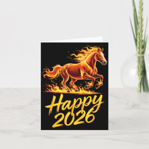 Happy 2026 Year Of The Horse Chinese Zodiac New Ye Card