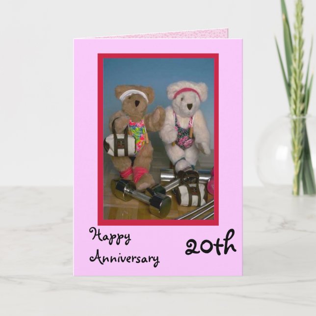 Happy 20th Anniversary, Customisable Card (Front)