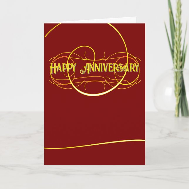 Happy 20th Anniversary Folded Greeting Card (Front)