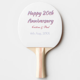 Happy 20th anniversary PURPLE MARON WEDDING NAME  Ping Pong Paddle