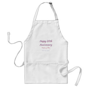 Happy 20th anniversary PURPLE MARON WEDDING NAME Standard Apron
