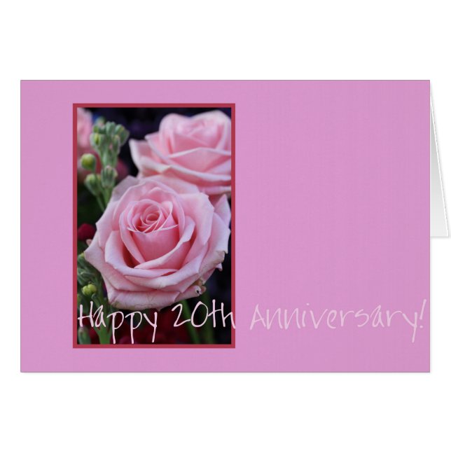 Happy 20th Anniversary roses (Front Horizontal)