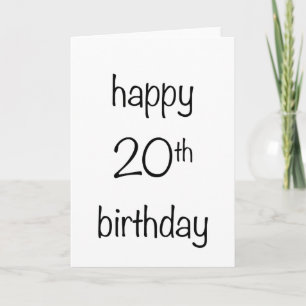 happy 20th birthday card