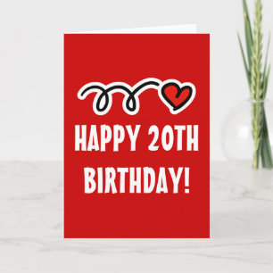 Happy 20th Birthday - Greeting card