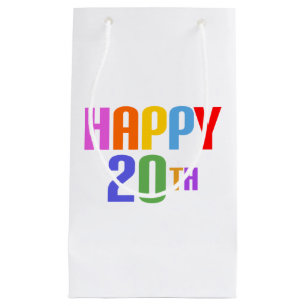Happy 20th small gift bag
