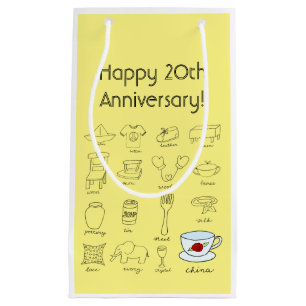 Happy 20th Wedding Anniversary Bag for your Gift