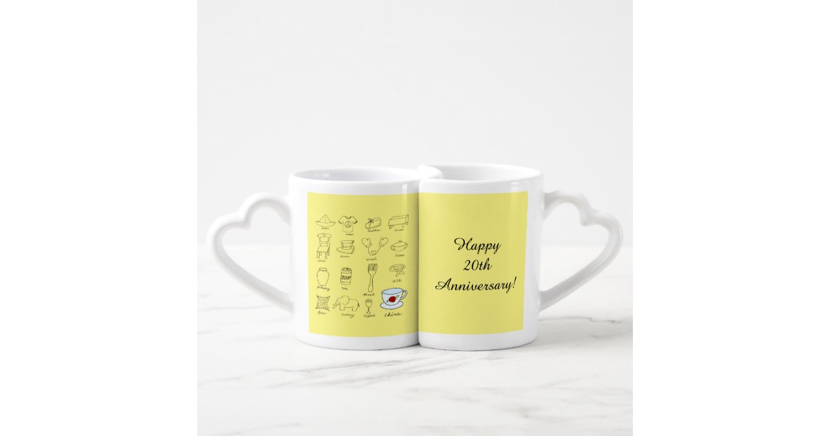 Happy 20th Wedding Anniversary Gift for Couple Coffee Mug ...
