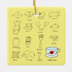 Happy 20th Wedding Anniversary Personalised Name Ceramic Ornament