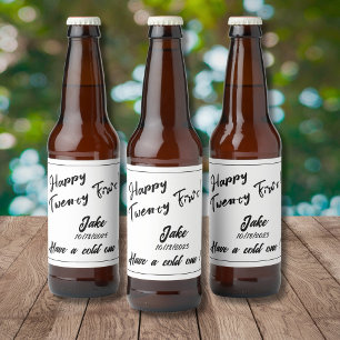 Happy 21! Jake! Have a cold one! Beer Bottle Label