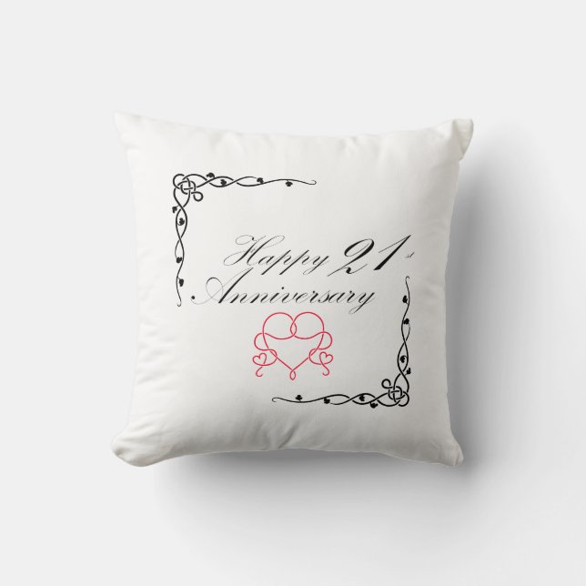 Happy 21st Anniversary pillow (Front)