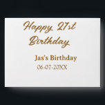 Happy 21st birthday brown pastel yellow name date  envelope<br><div class="desc">design</div>