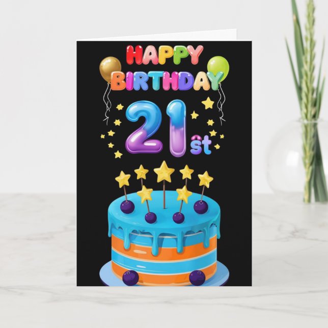 Happy 21st Birthday Card (Front)