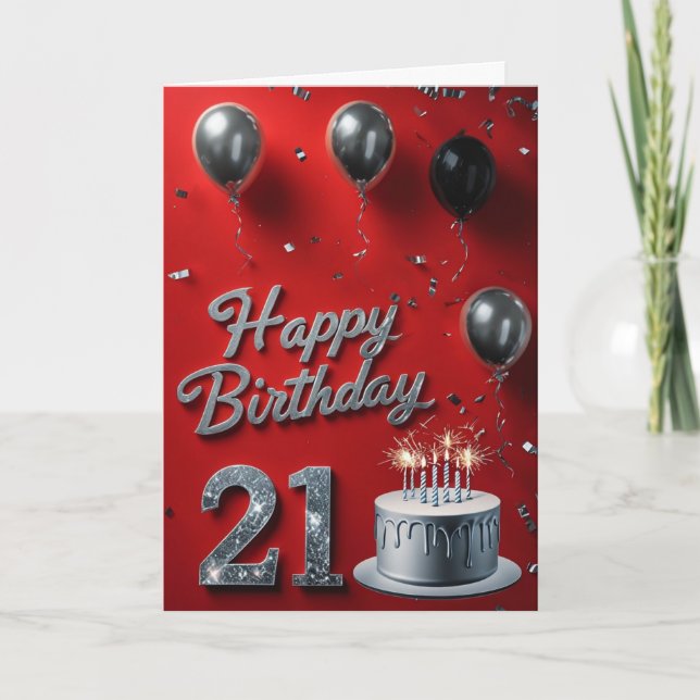 Happy 21st Birthday Card (Front)