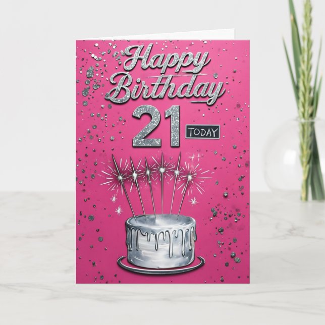 Happy 21st Birthday Card (Front)