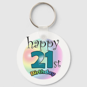 Happy 21st Birthday Key Ring