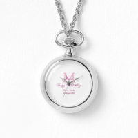 Happy 21st Birthday pink add name monogram modern