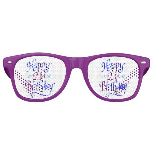 happy 21st birthday retro sunglasses
