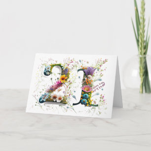 Happy 21st Birthday Wildflowers Happy Birthday Card