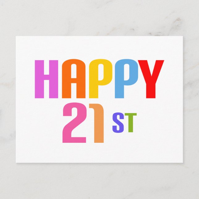 Happy 21st postcard (Front)