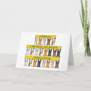 Happy 22nd Birthday 22 in 2022 Cartoon Cats Card