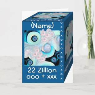 Happy 22nd Birthday - 22 Zillion Hugs & Kisses Card
