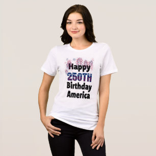 Happy 250th America Patriotic Fireworks July 4th  Tri-Blend Shirt