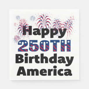 Happy 250th America Patriotic Party Napkin
