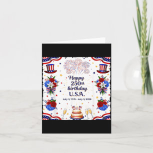 Happy 250th Birthday USA Funny 250 America Years Card