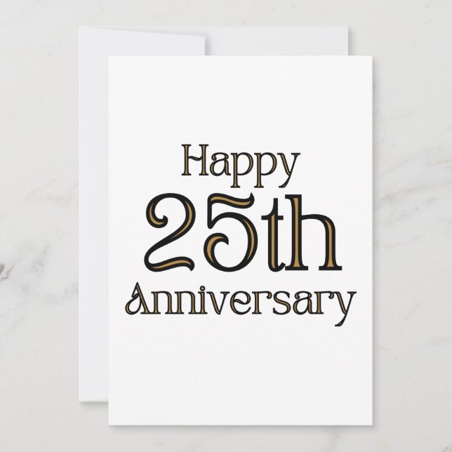 Happy 25th Anniversary Invitation (Front)